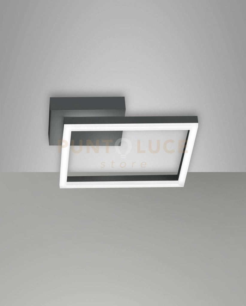 BARD APPLIQUE ANTRACITE 1 LUCE a LED 3000K - 22W - 2160 lm DIMMERABILE C/ACCESS.