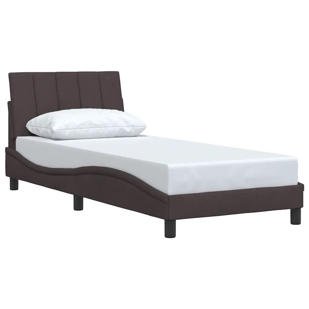 Giroletto senza Materasso Hanko Marrone Scuro 90x200 cm Tessuto