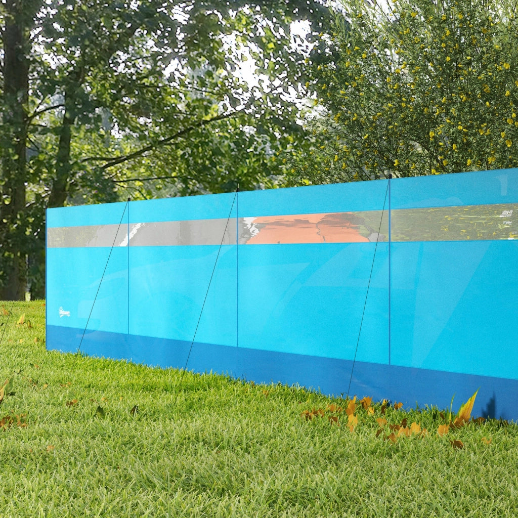 Paravent da giardino pieghevole ¨C zephmum ¨C blu 725x140 cm
