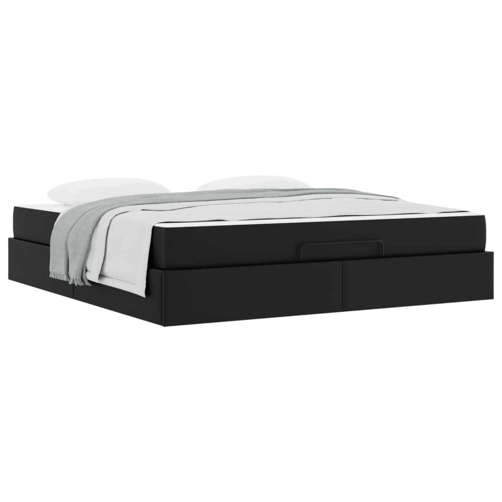 Struttura letto con materasso Altro 2 pcs Nero PVC 3399437