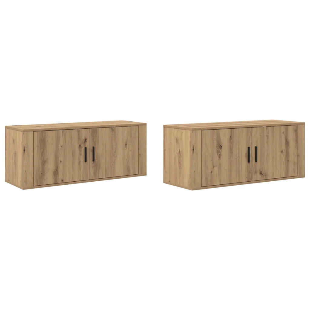 Set Mobile TV da Parete 2 pcs Rovere artigianale 3415588