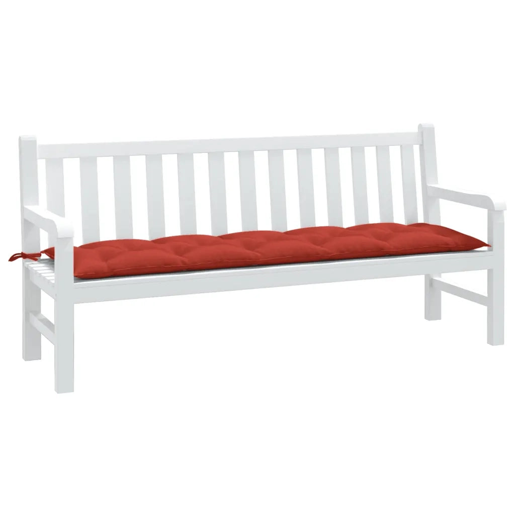Cuscino Panca da Giardino Rosso MÃ©lange 180x50x7 cm in Tessuto