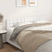 Testiera 2 pz Bianco 80x5x78/88 cm in Similpelle