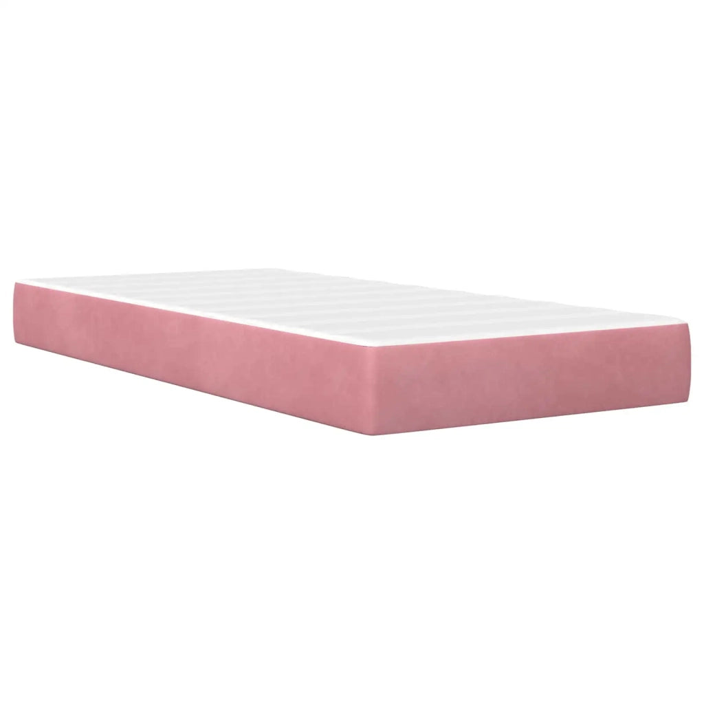 Struttura letto con materasso Rosa 90 x 200 cm Velluto