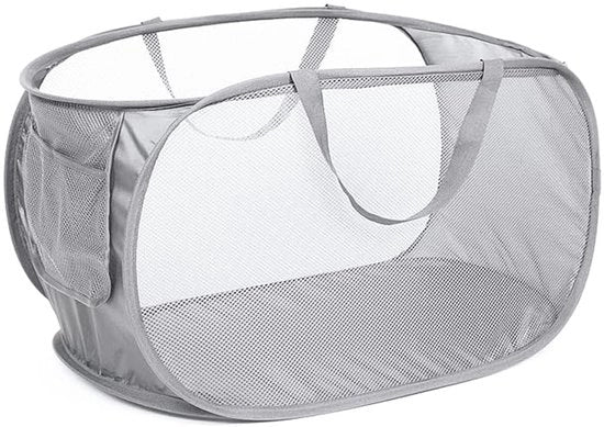 Lavatrice Opvougable - Lavatrice con Compartimenti Utili - Lavatrice per Bagno/Stanze da Letto - Dimensioni 36x36x58 cm - Poliester/Acciaio Inossidabile - Progetto Spaziale - Contenitore Lavatrice