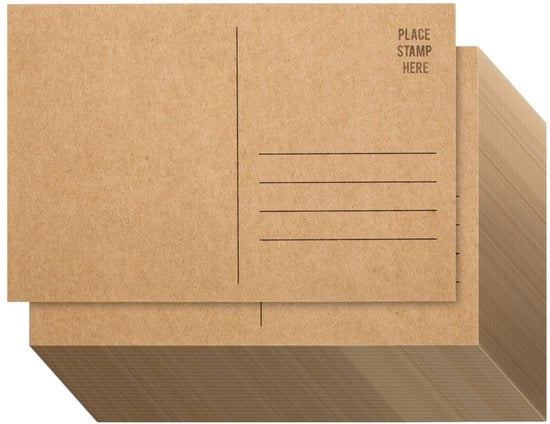 Carte di compleanno eco-sostenibili - 100 carte da visita in carta kraft - 10x13,3 cm - Ideali per annunci - Inviti - Idee per hobby