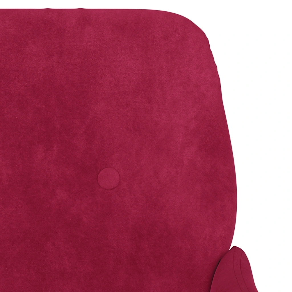 Poltrona | Sedia Relax Rosso Vino 62x79x79 cm Velluto
