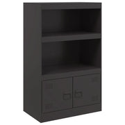 Credenza | Madia | Buffet da pranzo | Armadio da pranzo Nera 67x39x107 cm in Acciaio