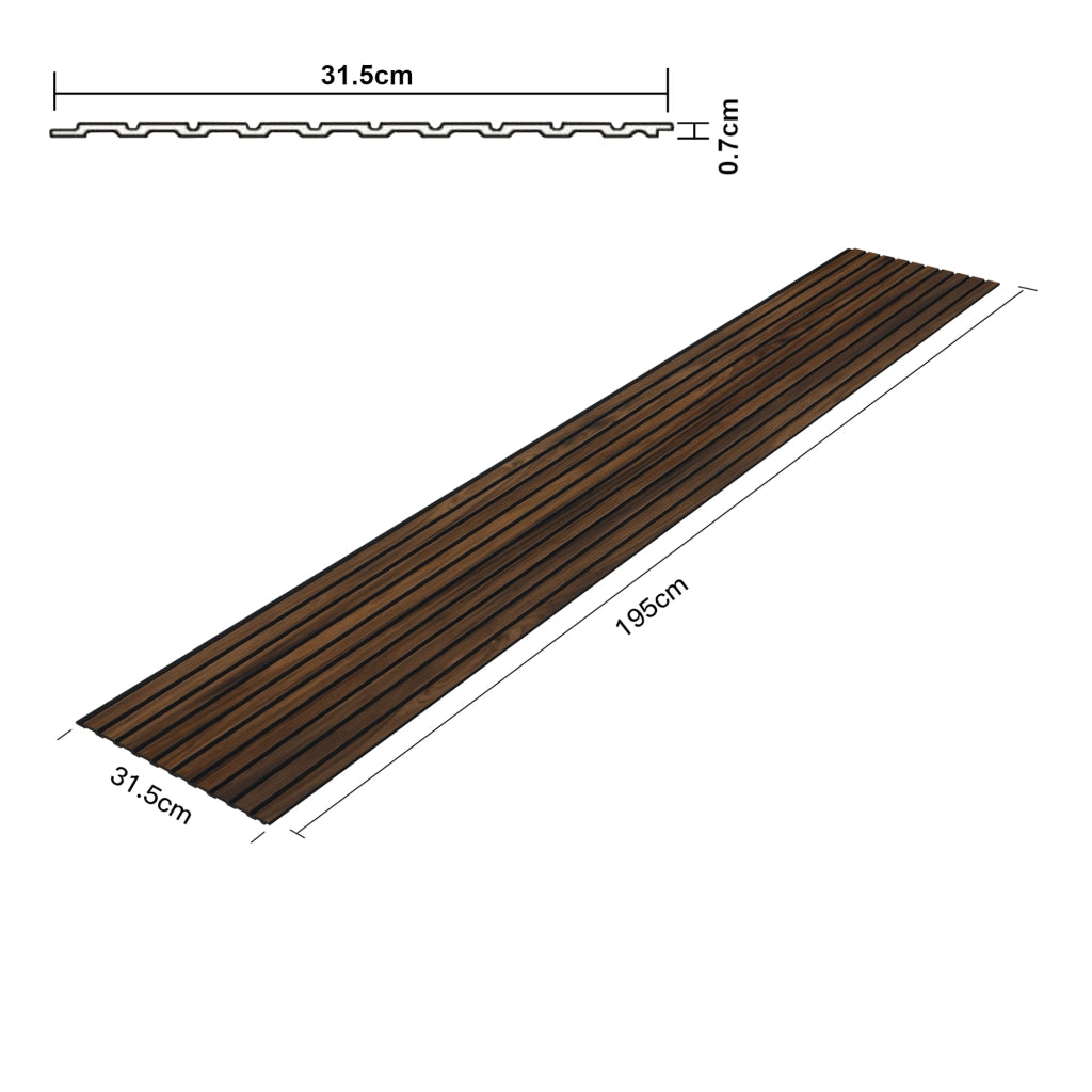 Set Boxtel di 24 Pannelli Murali 3D - Effetto Noce NEU.HOLZ