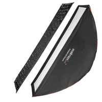 Studio Line Striplight SB QA per Elinchrom - softbox a luce radente, superficie 40x120cm, profondità 49,5cm, pieghevole, con griglia, diffusore interno ed esterno, speedring