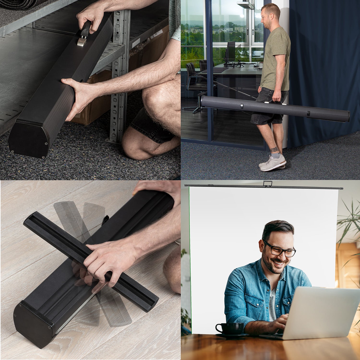 Fondale fotografico a rullo bianco 165 x 220 cm, sfondo per foto High-Key, con custodia di trasporto, Pannello per studi fotografici ingualcibile