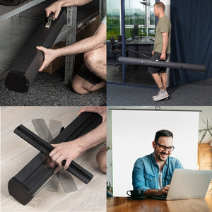 Fondale fotografico a rullo bianco 165 x 220 cm, sfondo per foto High-Key, con custodia di trasporto, Pannello per studi fotografici ingualcibile