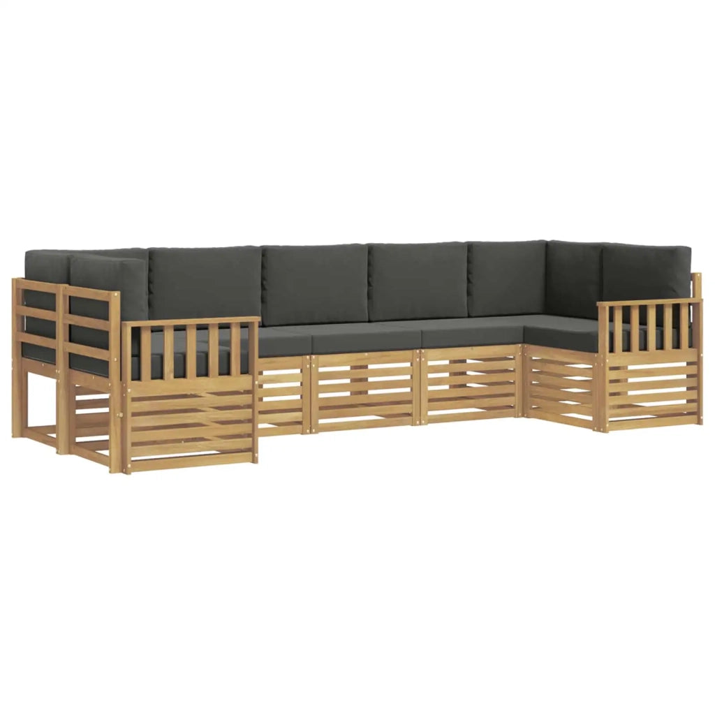 Set di divani da esterno 6 pcs Bianco e Antracite 3392427