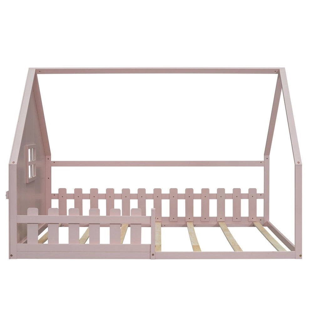 Letto Singolo per Bambini con Sponde ¨C MINIMAL ¨C Pino Rosa 140x200