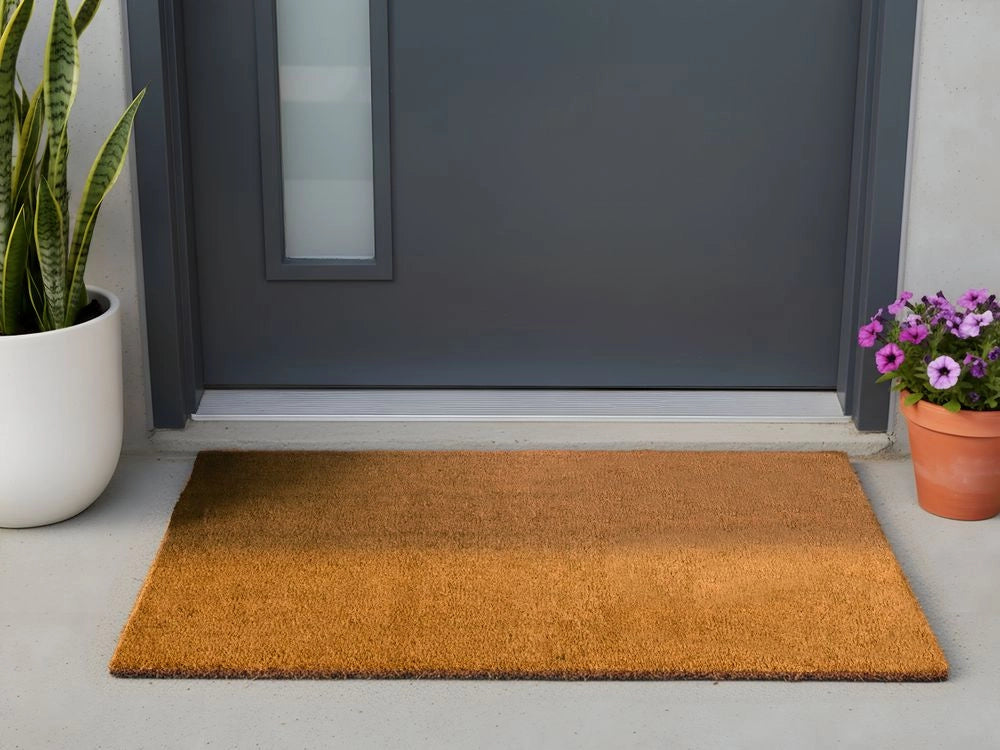Zerbino di benvenuto in fibra di cocco antiscivolo 55 x 120 cm con supporto in PVC naturale