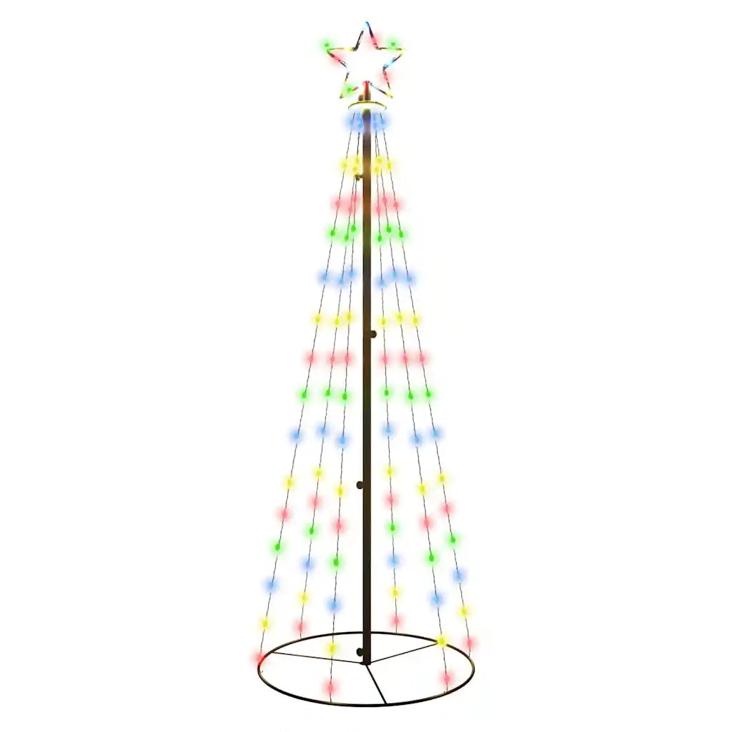 Albero di Natale a Cono Colorato 108 LED 70x180 cm