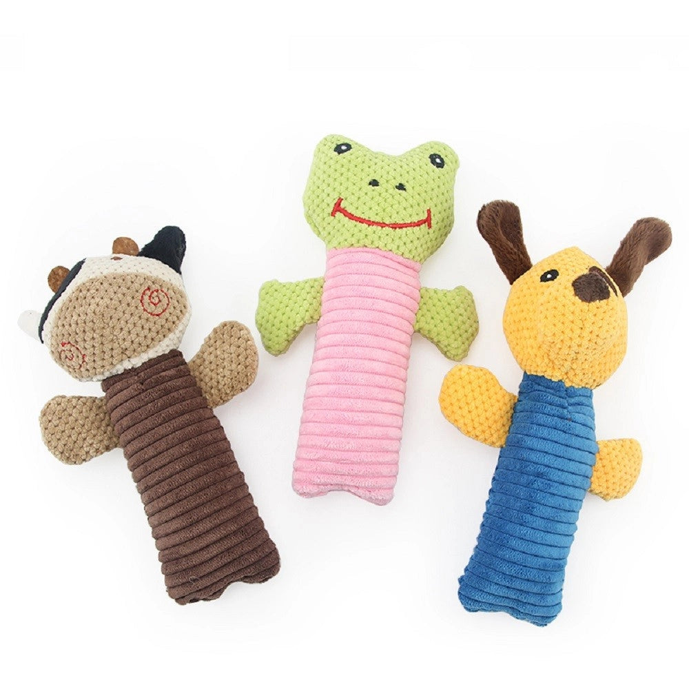 Trade Shop - Giocattolo Per Cani Forma Animale Peluche Cigolante Morso Masticare 20 Cm 53771 -