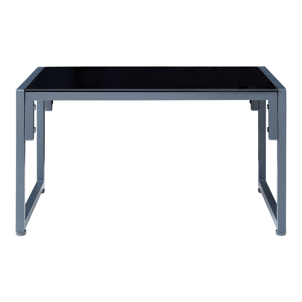 Set Salottino per Esterno Karg Divano Modulare a 3 pezzi e Tavolino con Piano in Vetro Nero Mobili da Giardino- Grigio Scuro casa.pro
