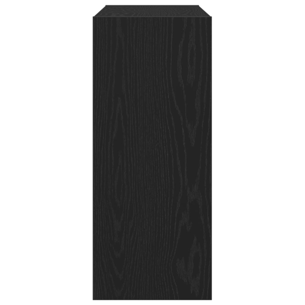 Libreria/Divisorio per Stanze  Nero Rovere 100x30x72 cm Legno ingegnerizzato