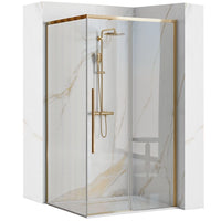 Cabina Doccia Solar Gold 90x90 con piatto doccia Savoy black