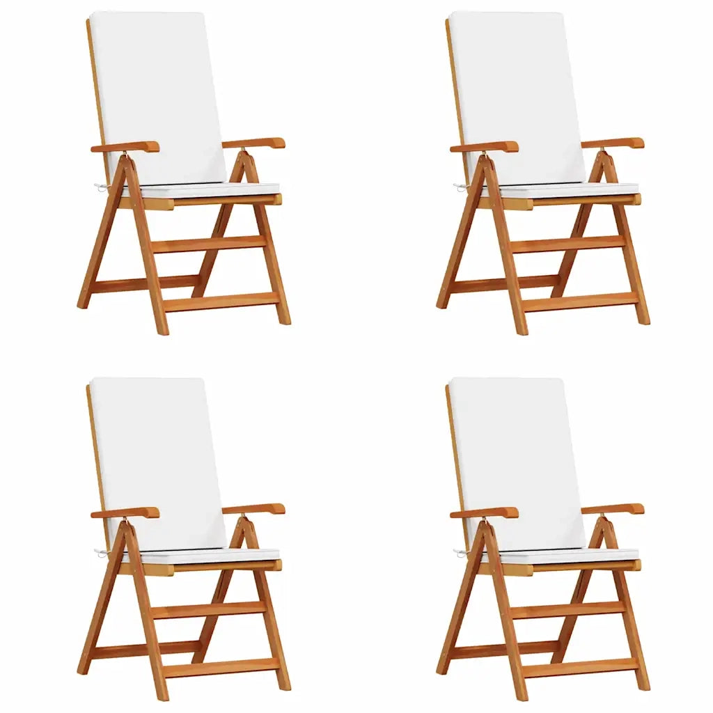Sedia da Giardino 4 pcs Marrone e bianco 57 x 71.5 x 104 cm 3375769