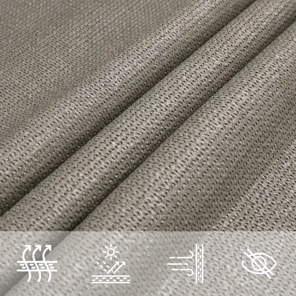 Vela Parasole 160 g/mÂ² Trapezio Grigio Chiaro 4/5x4 m in HDPE