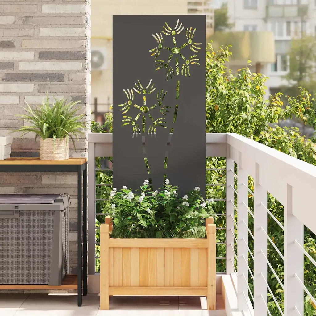 vidaXL Pannello Decorativo da Giardino Altro Nero 50 x 140 cm