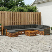 Set di divani da esterno 9 pz Naturale e Antracite 3383740
