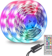 Fascia LED RGB 30m con Applicazione Bluetooth per Controllo e Sincronizzazione Musicale - Comando a Distanza - Adatto per Camera da Letto, Cucina, Festa (2x15m)