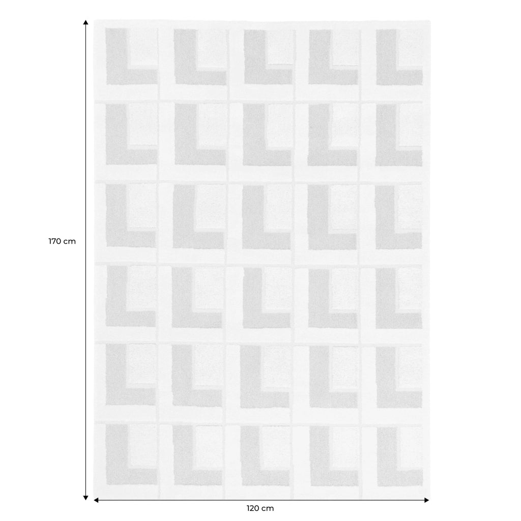 Tappeto da interno con motivi geometrici crema 120cm