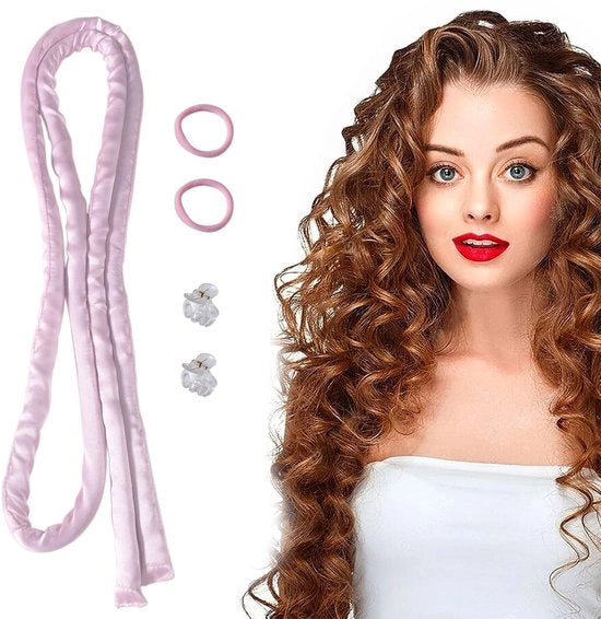 Krullenhoofdband senza calore per stili di capelli - adatto per capelli lunghi/corti - comodo per il sonno - tecnologia senza calore per creare onde e boccoli