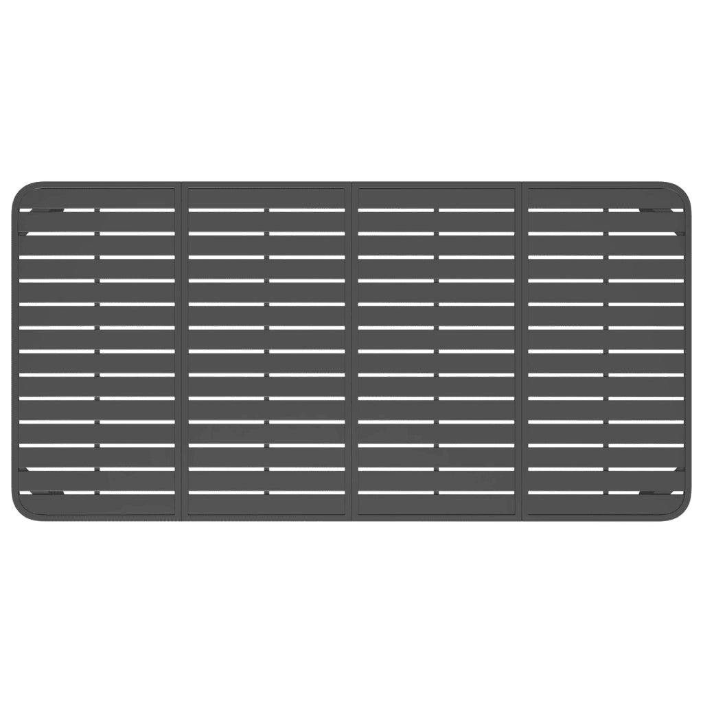 Tavolo da Giardino Antracite 200x100x71 cm Acciaio 362741