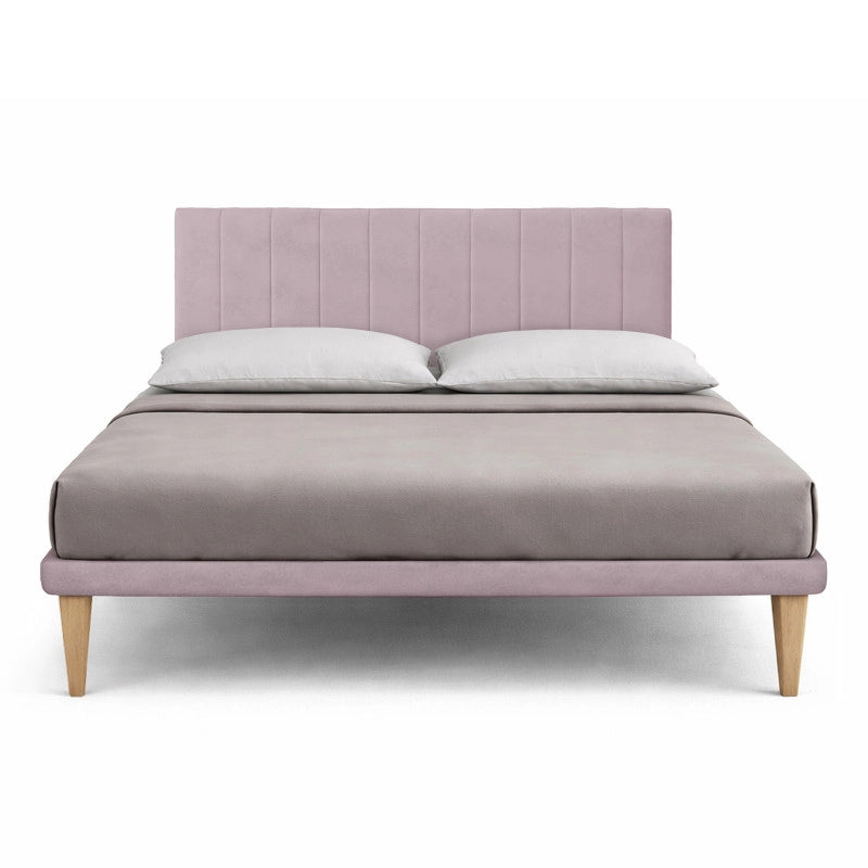 Letto imbottito Matrimoniale 180x190 cm Vertical - Con rete,Glicine,Microfibra