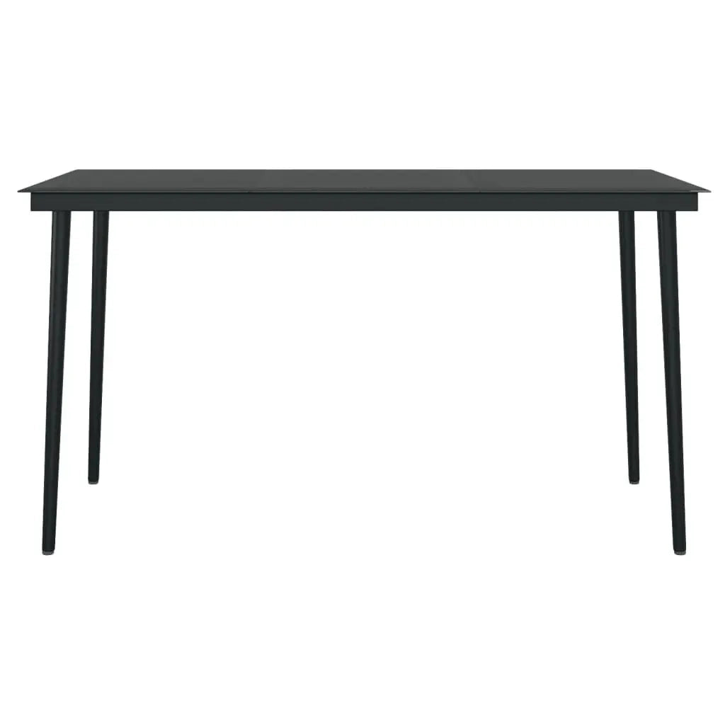 Set Mobili da Pranzo per Giardino 5 pz Nero cod mxl 36959