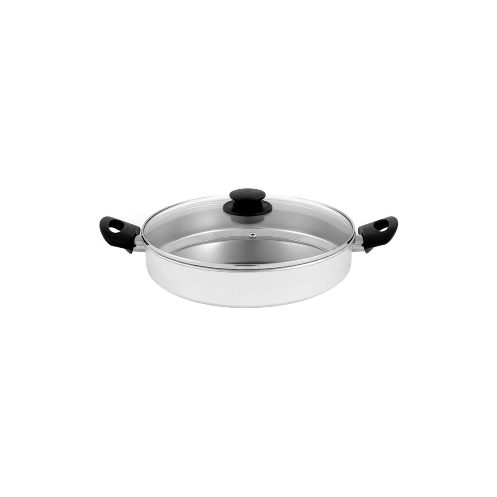 Tegame in acciaio inox Royal con coperchio in vetro Ø 28 cm