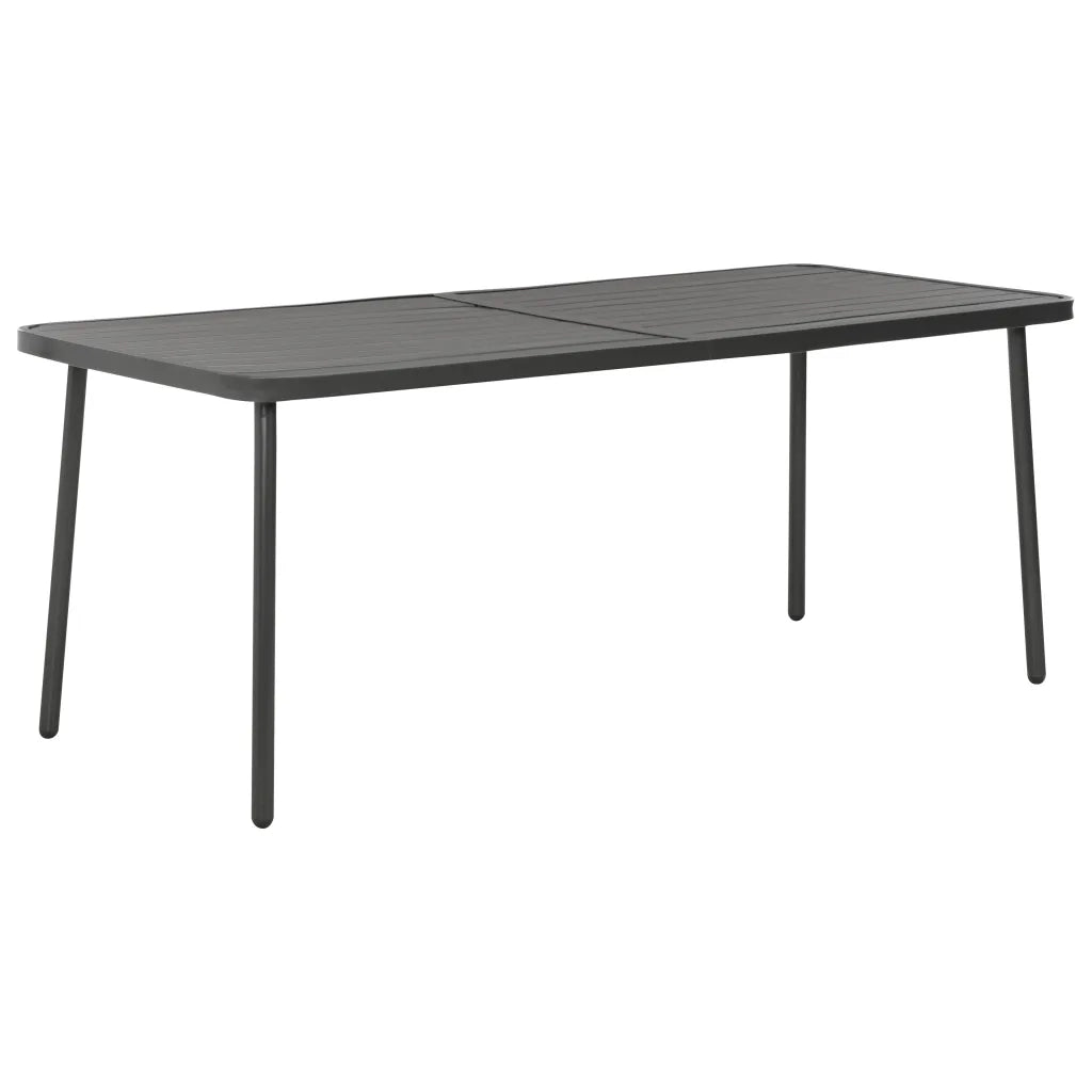 Set da Pranzo da Giardino 9 pz in Acciaio Grigio Scuro cod mxl 73533