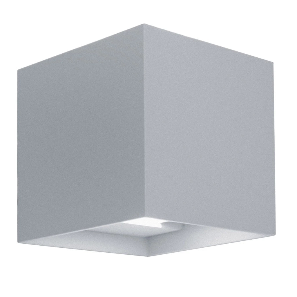 Applique led quadrata da parete con fascio regolabile colore grigio marina mod. Marbella