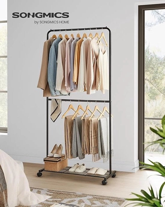 Armadio aperto, stendibiancheria, stangabiancheria, armadio 40,5D x 91L x 194H centimetri