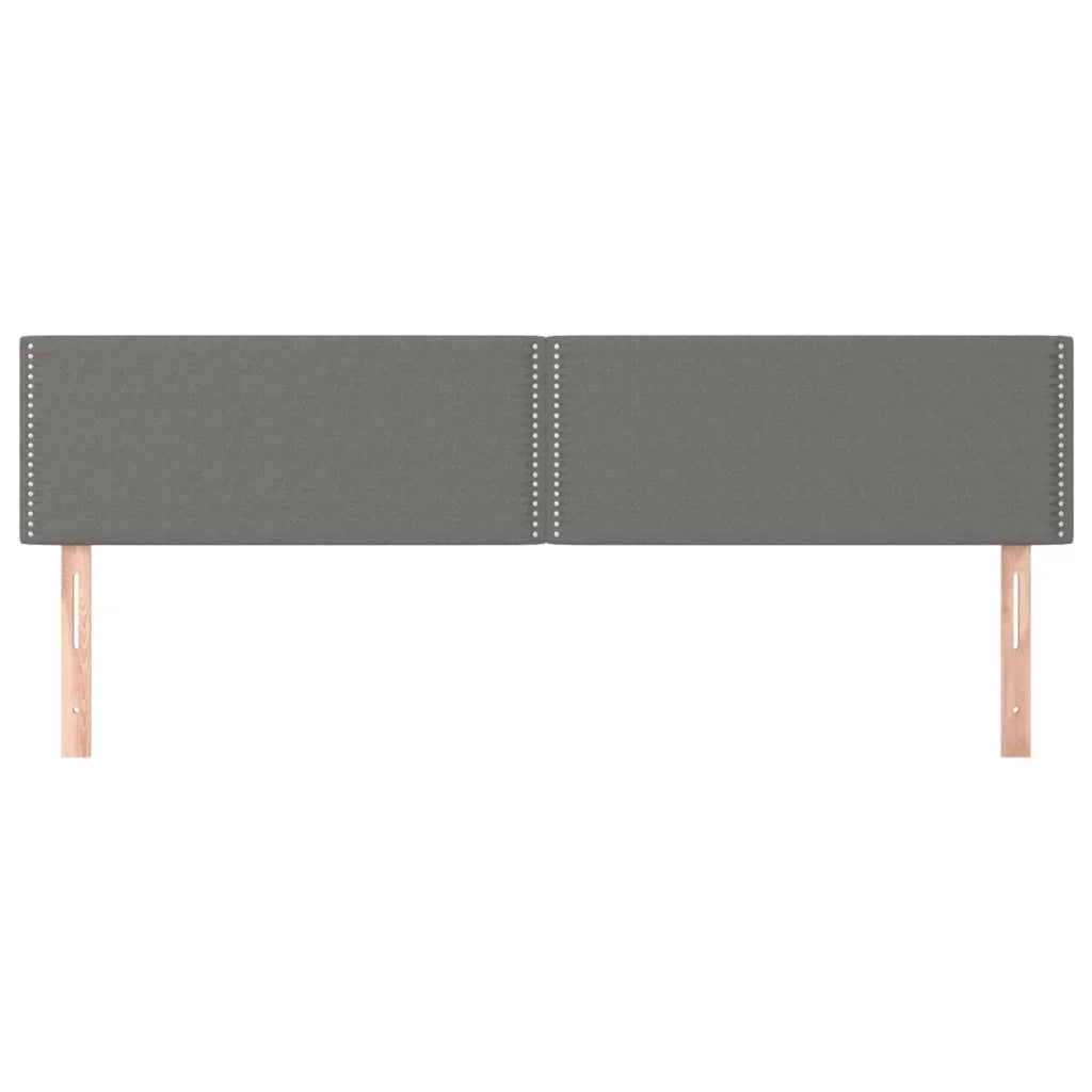Testiera Grigio Scuro 200x5x78/88 cm in Tessuto 345985