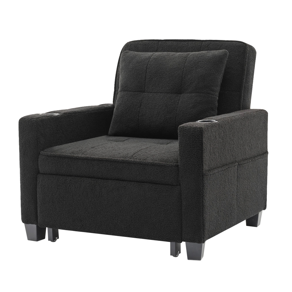 Divano letto 3 in 1 estraibile - Zephmum- Con portabicchieri e porta USB