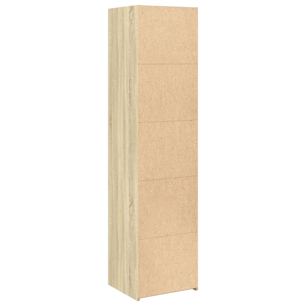 Buffet credenza cassettiera armadio mobile contenitore organizer cucina soggiorno salotto rovere Sonoma alto 45 x 41 x 185 cm legno ingegnerizzato marrone 02_0034064