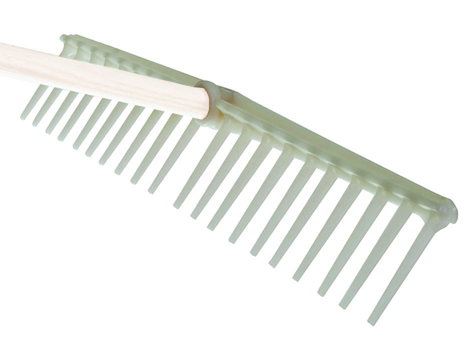 RASTRELLO IN POLIPROPILENE 20 DENTI PER ERBA E FIENO SPALLA DRITTA- - cm.63 gr.330 - 5 pezzi