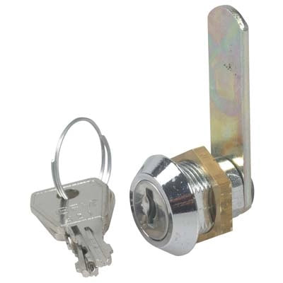 SERRATURA A CILINDRO LEVA DRITTA - ACCIAIO CROMATO F.MM 19 L.MM 25- 5 pezzi
