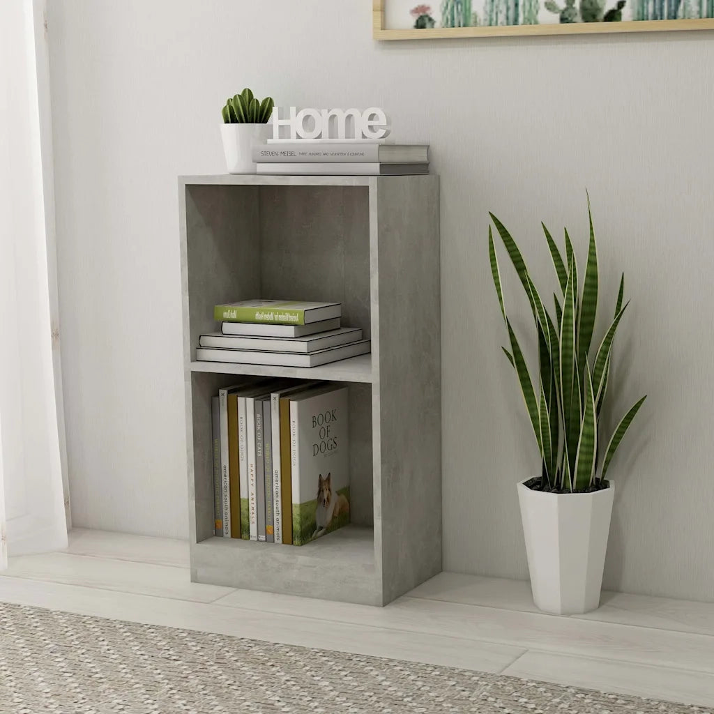 Libreria Grigio Cemento 40x24x75 cm in Legno Multistrato 800823