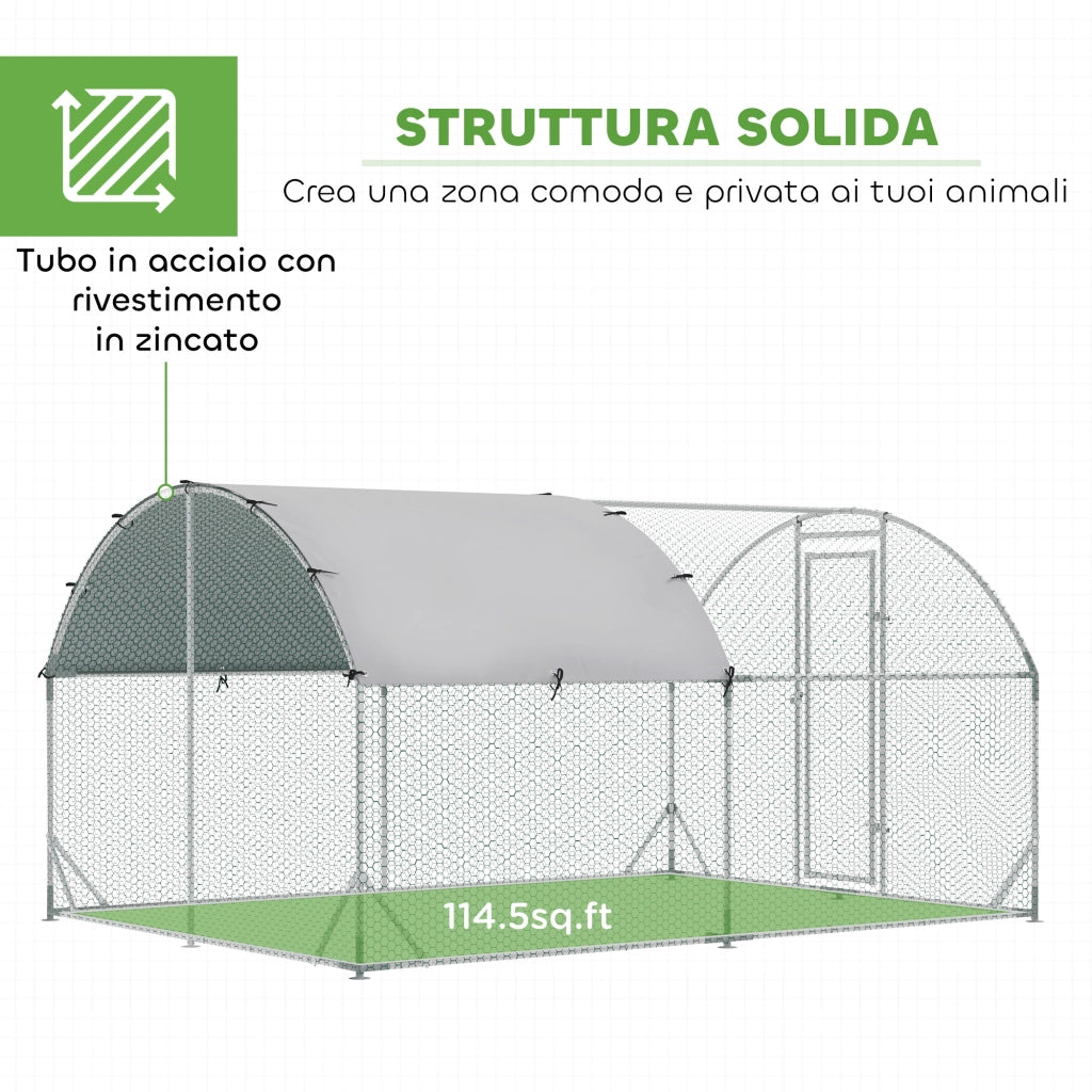 Recinto per Galline ¨C Minimal ¨C Argento 280x380x197 cm