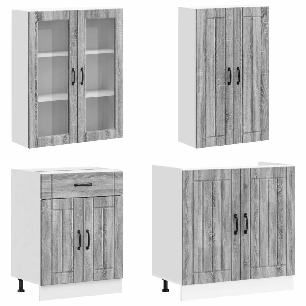 Unità Cucina LUCCA 8 pcs Sonoma grigio Legno ingegnerizzato 3438159