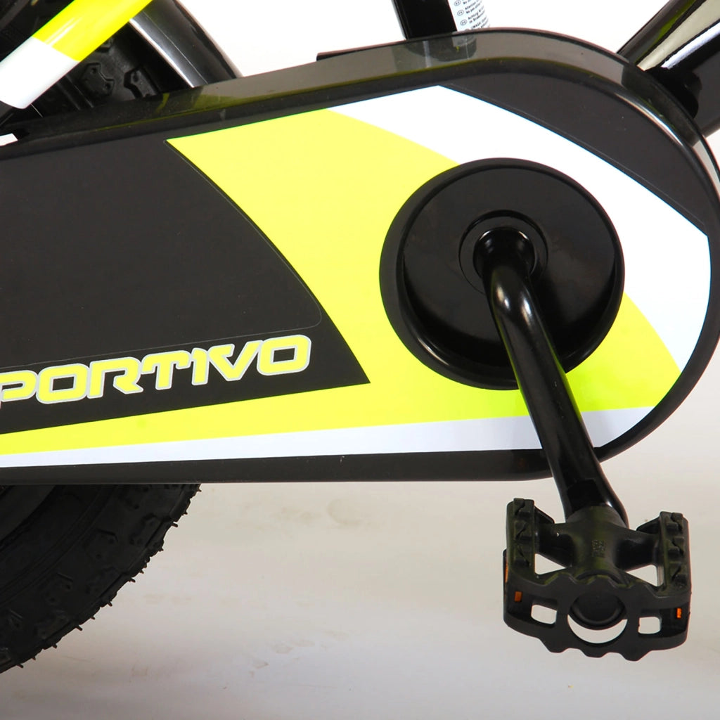 Bicicletta per Bambini 12" Stabilizzatori e Freni Caliper Giallo