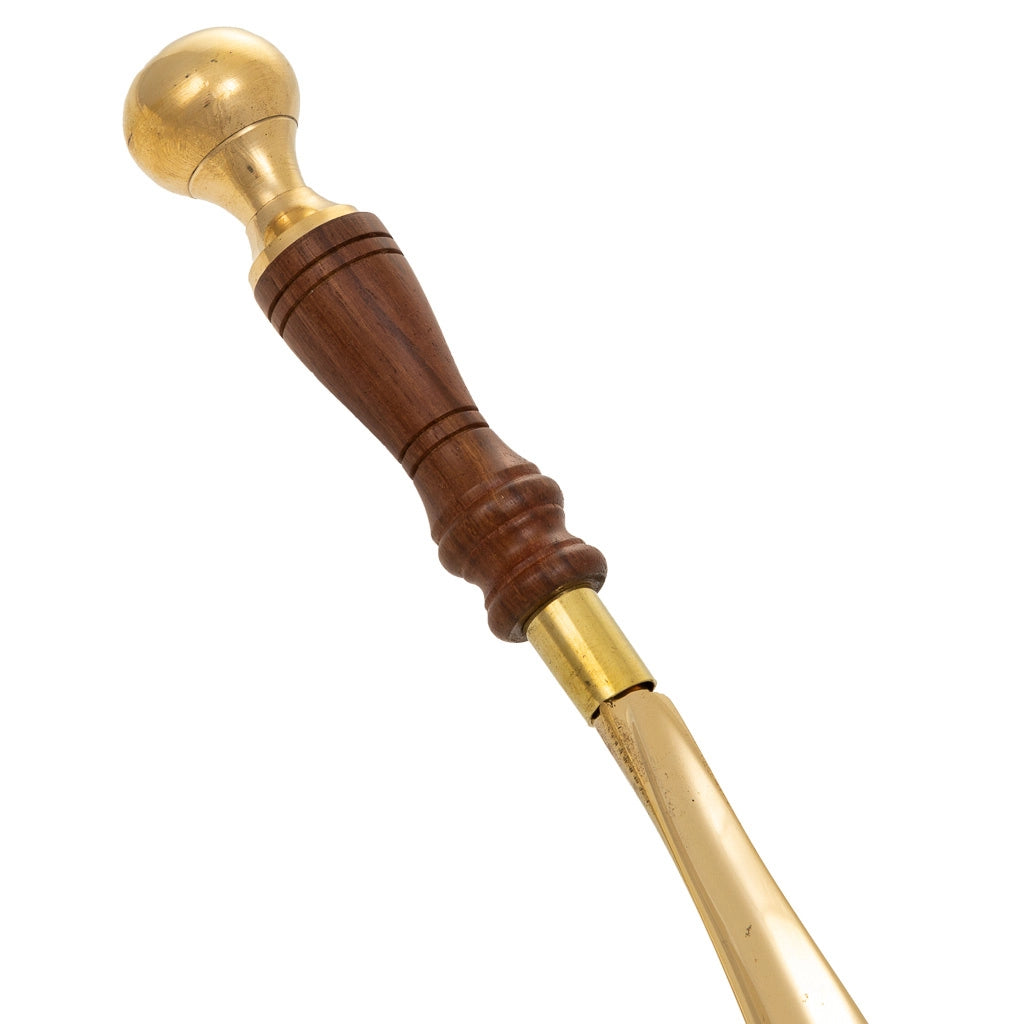 Levascarpe manuale in legno e metallo dorato 26