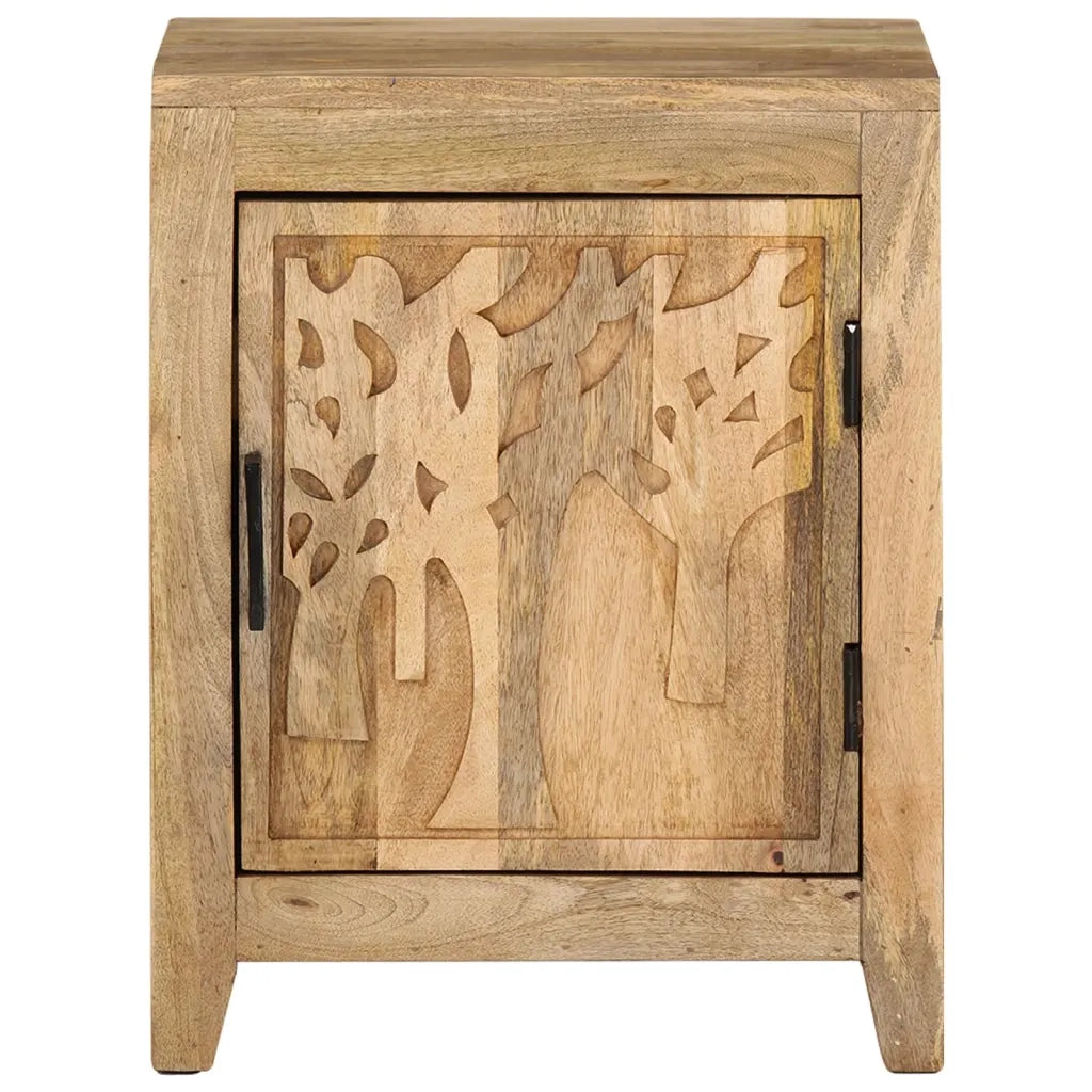 Comodino 40x30x50 cm in Legno Massello di Mango 320811