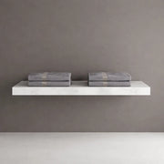 Mensola inferiore lavabo consolle sospeso astrid artificial stone bianco venato elegante moderno *** finitura- bianco...